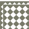 Klinker - Schackrutigt 15 x 15 cm vit/grön - Australian green