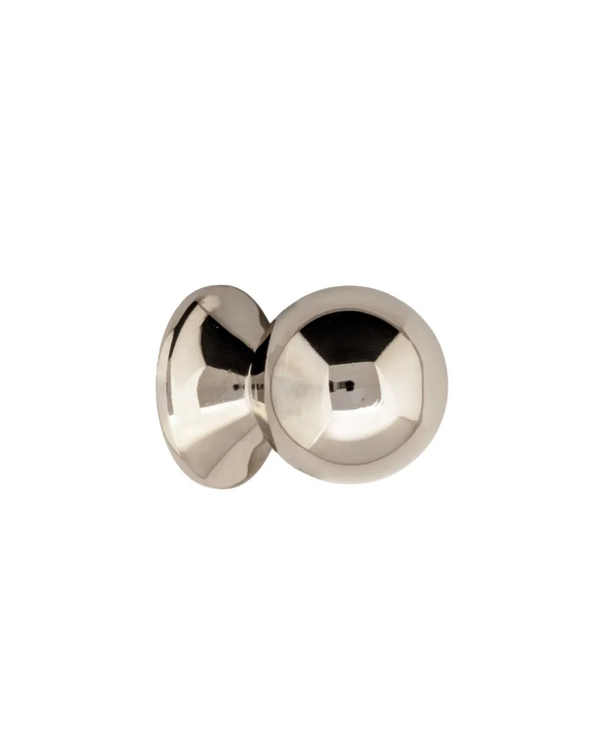 Knopp - Rund 33 mm förnicklad