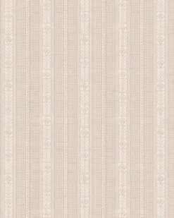 Lim & Handtryck Tapet - Edit kakao/beige
