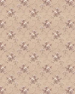 Lim & Handtryck Tapet - Hovdala blomma beige/champagne