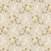 Lim & Handtryck Tapet - Hovdala blomma vit/gul