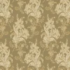 Lim & Handtryck Tapet - Liljor oliv/guld