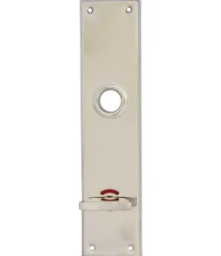 Långskylt WC - Rektangulär nickel