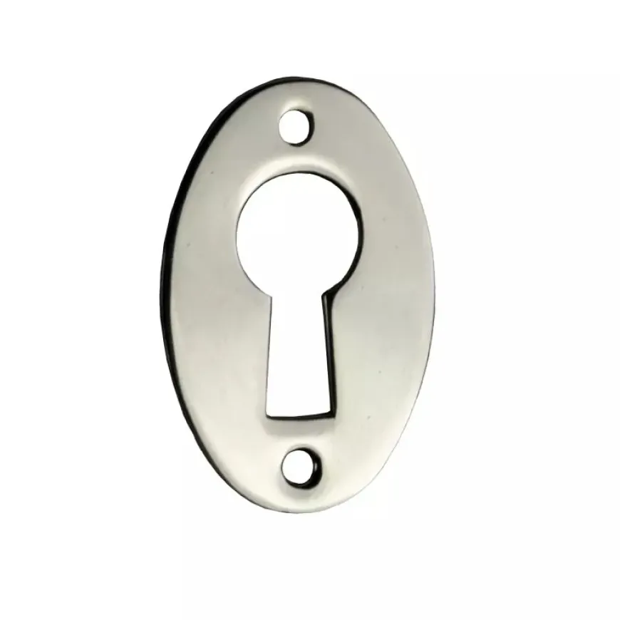 Nyckelskylt garderob- & klosettdörr - Nickel oval