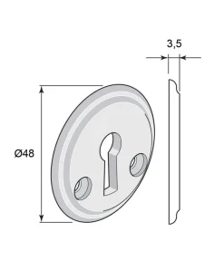 Nyckelskylt - Låsbolaget 7 mässing 48 mm