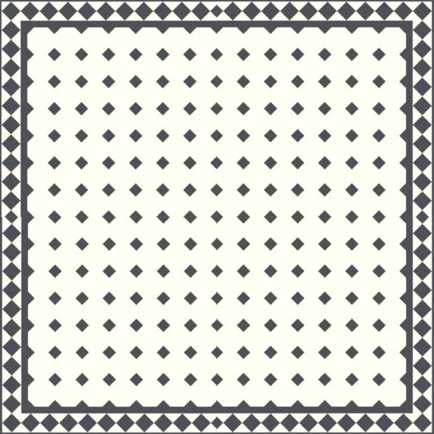 Oktagonklinker - 10 x 10 cm vit/svart