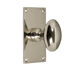 Oval knopp med bottenplatta - Nickel 40 x 70 mm
