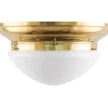 Plafond - Taklampa Frödingplafond 300 mässing, opalvit skärm