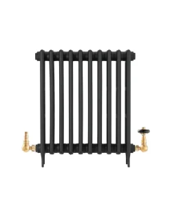 Radiatorventil termostat - York (vinklad) mässing/trä