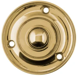 Ringklockeknapp - Rund mässing