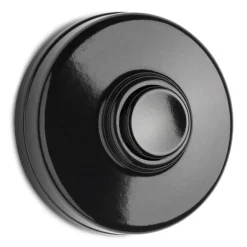Ringklockeknapp svart bakelit - THPG
