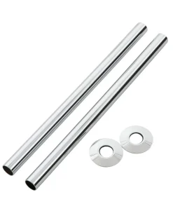 Rörskydd/Rörmanschett 130 x 18 mm till vattenrör - Krom