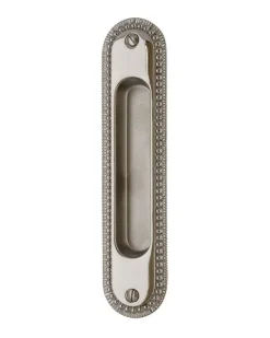 Skjutdörrshandtag - Sekelskifte nickel 158x36 mm
