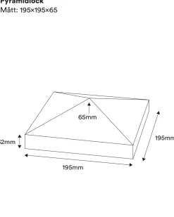 Stolphatt - Stolplock 195 x 195 mm