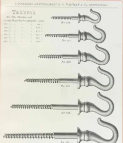 Stor takkrok - Nickel - utan skruvstift