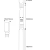 Svarvad pelare - Stolpe gran 2500 x 170 mm