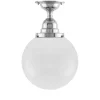 Taklampa - Byström 100 nickel, klotskärm