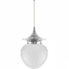 Taklampa - Dahlberg sladdpendel 100 nickel, mattglas droppe