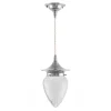Taklampa - Dahlberg sladdpendel 80 nickel, mattglas droppe