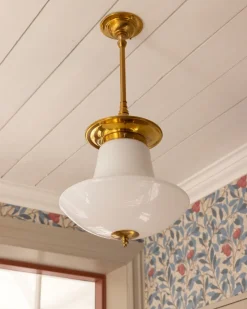Taklampa - Dahlbergspendel 100 mässing, klottrattskärm