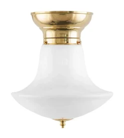 Taklampa - Frödingplafond 100 mässing, klottrattskärm