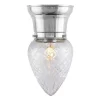 Taklampa - Frödingplafond 80 nickel, droppe klarglas