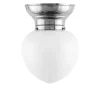 Taklampa - Frödingplafond 100 nickel, vit droppe