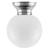 Taklampa - Frödingplafond 100 nickel, stor klotskärm