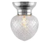 Taklampa - Frödingplafond 100 nickel, klardroppe