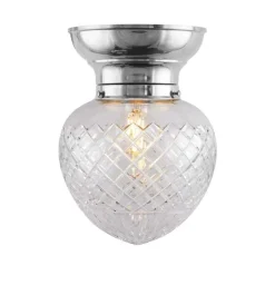 Taklampa - Frödingplafond 100 nickel, klardroppe