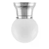 Taklampa - Frödingplafond 80 nickel, opalvit klot
