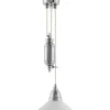 Taklampa - Skomakarhiss nickel, vit skärm 25 cm