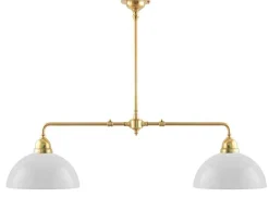 Taklampa - Spelbordslampa mässing, rundade skärmar