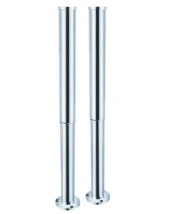 Teleskop rörskydd max 790 mm till vattenrör - Krom