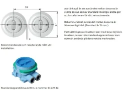 Återfjädrande dubbel tryckknapp vit porslin - ABB Decento