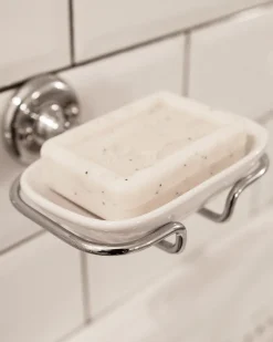 Tvålkopp - Haga vägg - Krom/Porslin