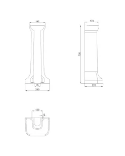 Tvättställ - Guild 85 cm, piedestal