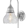 Vägglampa - Ahlström nickel, slipat klarglas