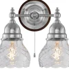 Vägglampa - Bergman nickel, klarglas