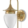 Vägglampa - Fryxell mässing, slipat mattglas