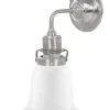 Vägglampa - Lillienstedt nickel, opalvit klocka
