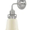 Vägglampa - Lillienstedt nickel, benvit klocka