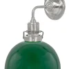 Vägglampa - Lillienstedt nickel, grön halvsfär