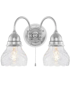 Vägglampa - Stackelberg nickel, slipat klarglas