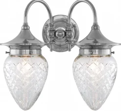 Vägglampa - Tigerstedt nickel, klarglas