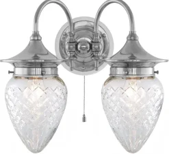 Vägglampa - Tigerstedt nickel, klarglas