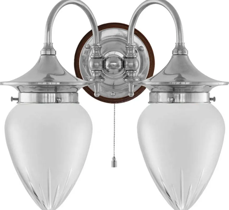 Vägglampa - Tigerstedt nickel, slipat mattglas
