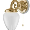 Vägglampa - Topelius mässing, slipat mattglas