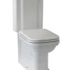 WC - Art Deco golvstående toalett med spolknapp & sits - Guld