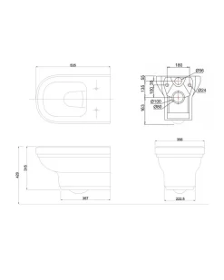 WC - Riviera vägghängd toalett